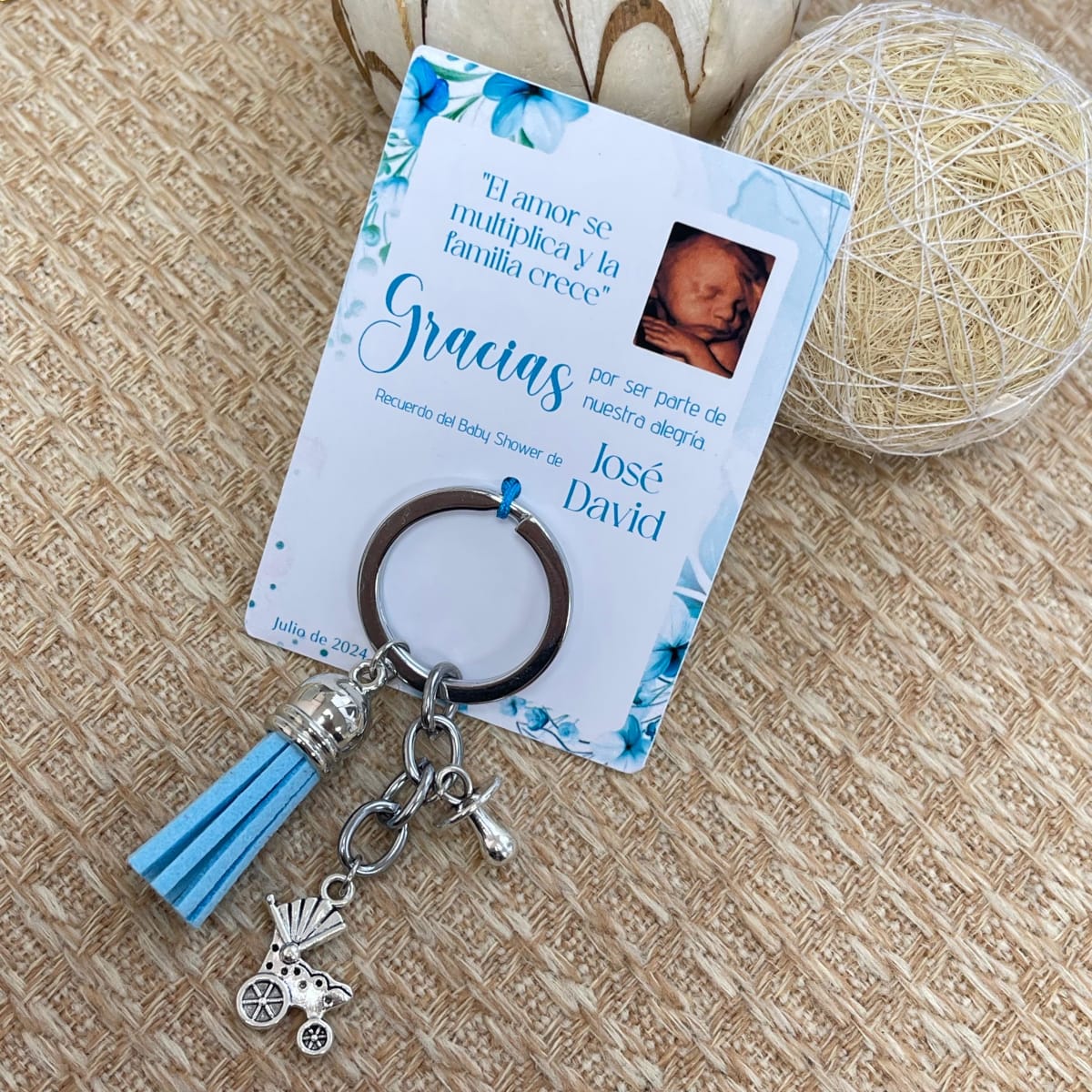 Souvenir llavero recuerdo baby shower bebé niño niña / docena4