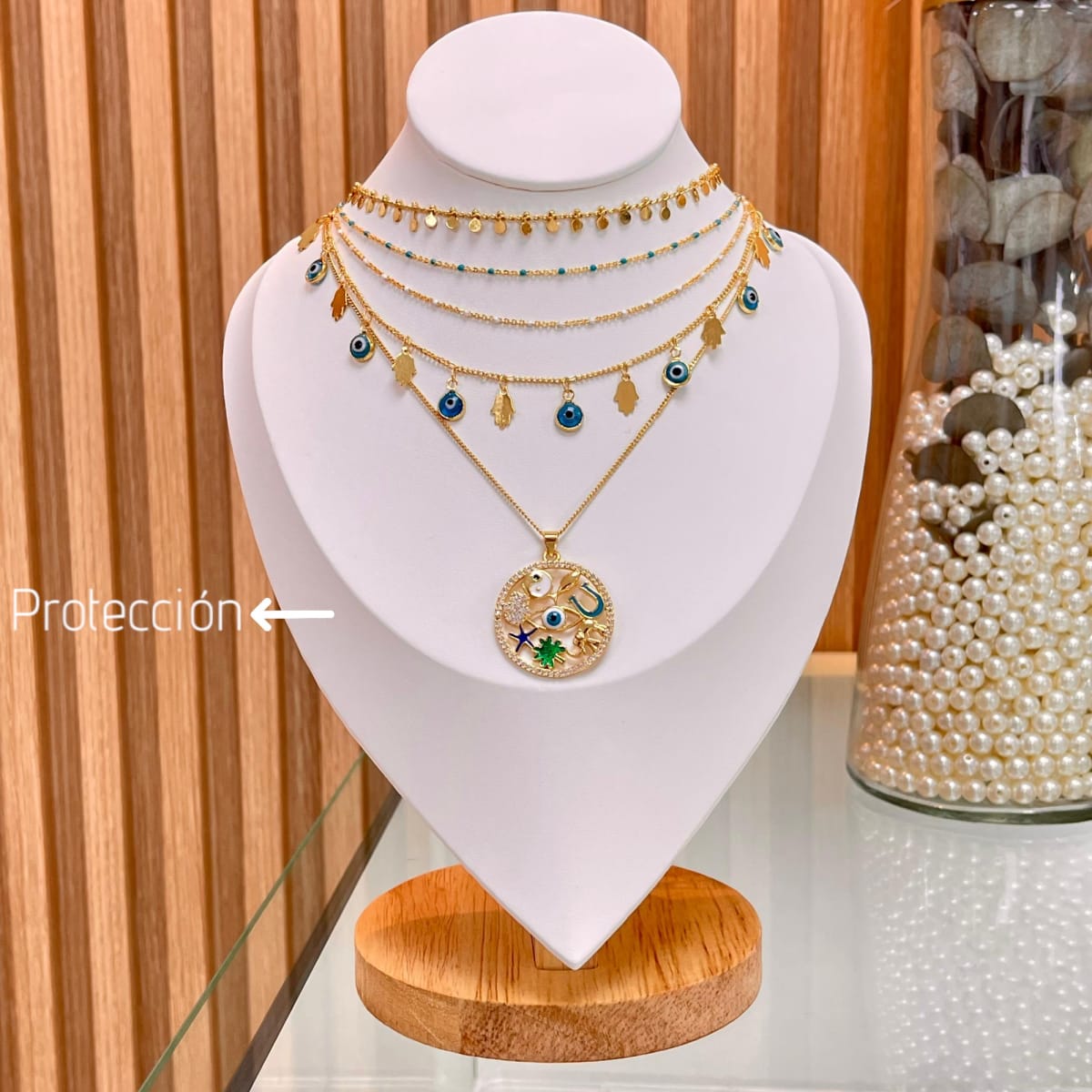 Collar dorado surtido VTE / unidad7