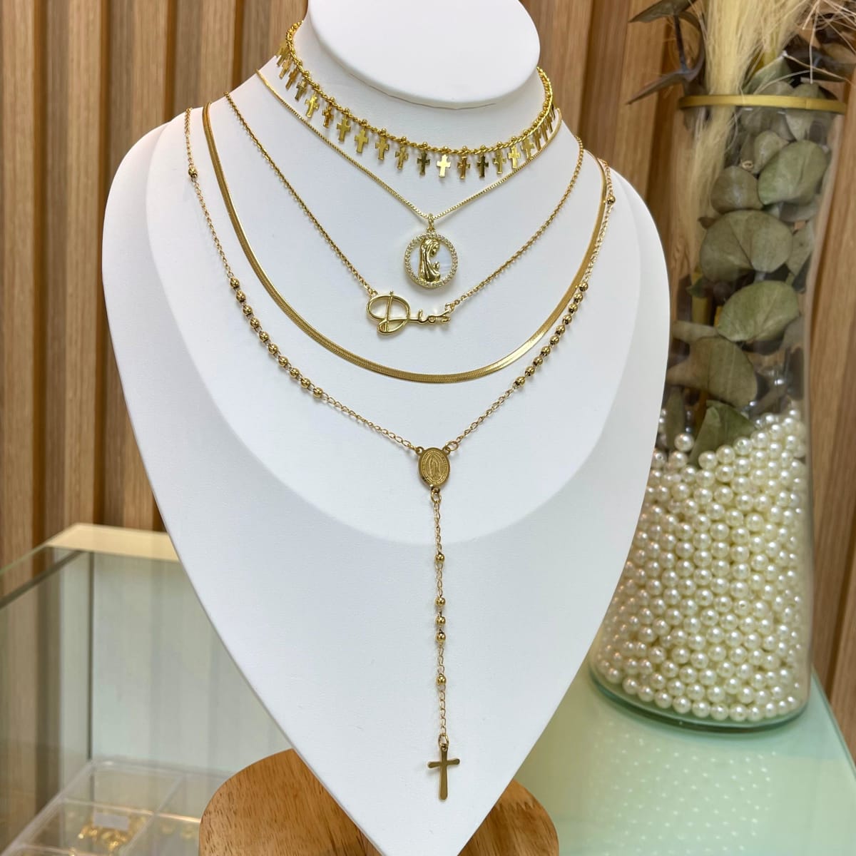 Collar dorado religioso VTE / unidad2