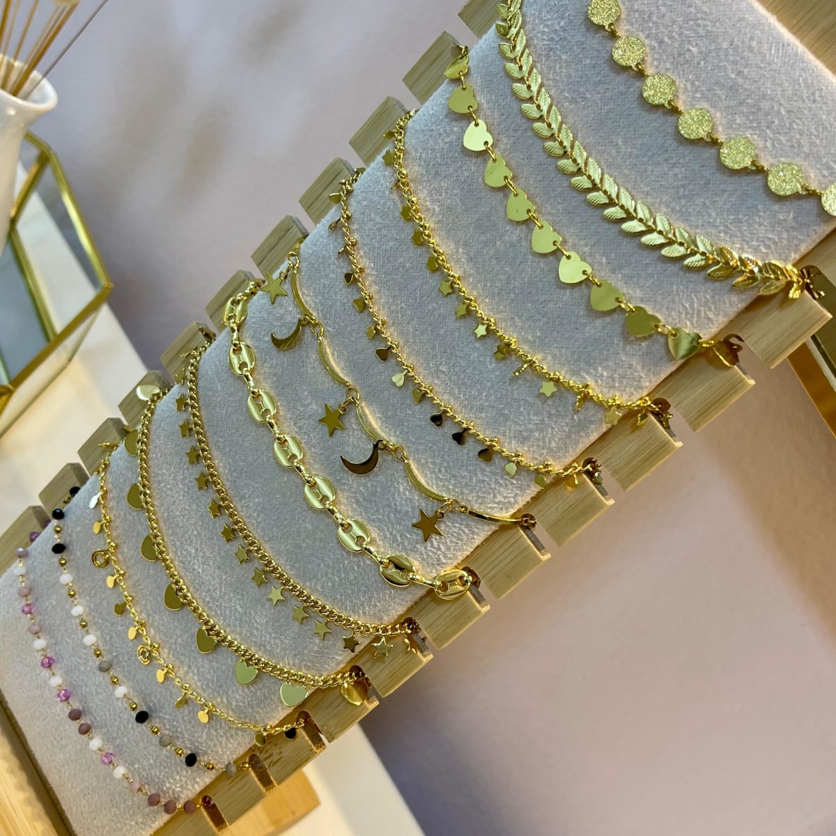 Collar choker dorado surtido VTE / unidad2