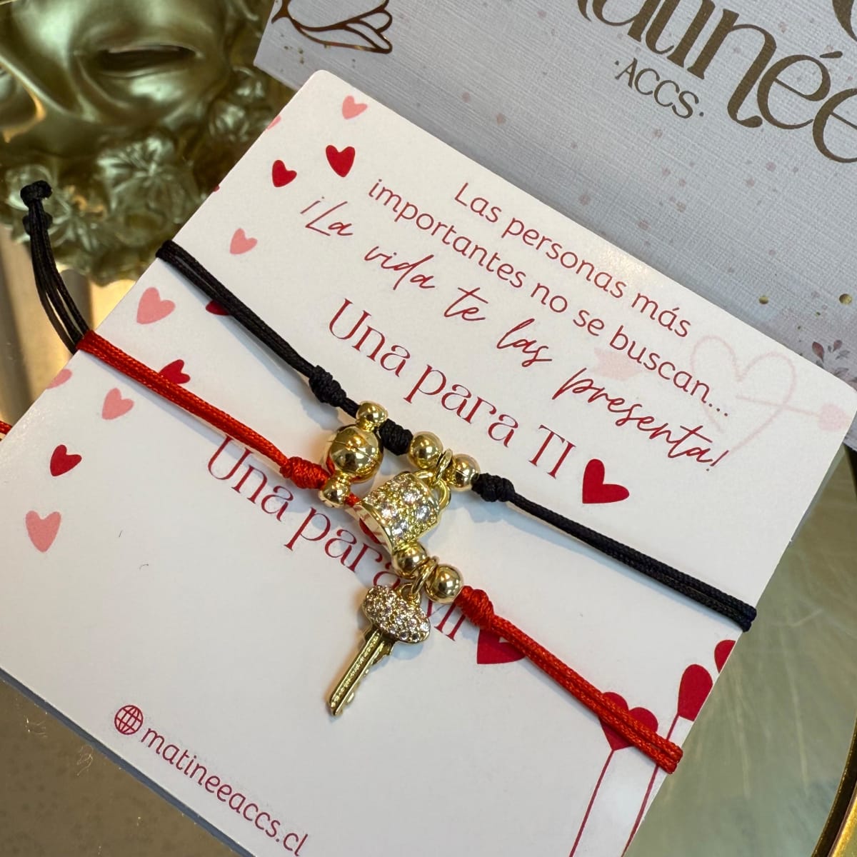 Pulsera parejas llave candado San Valentin con imán / set3