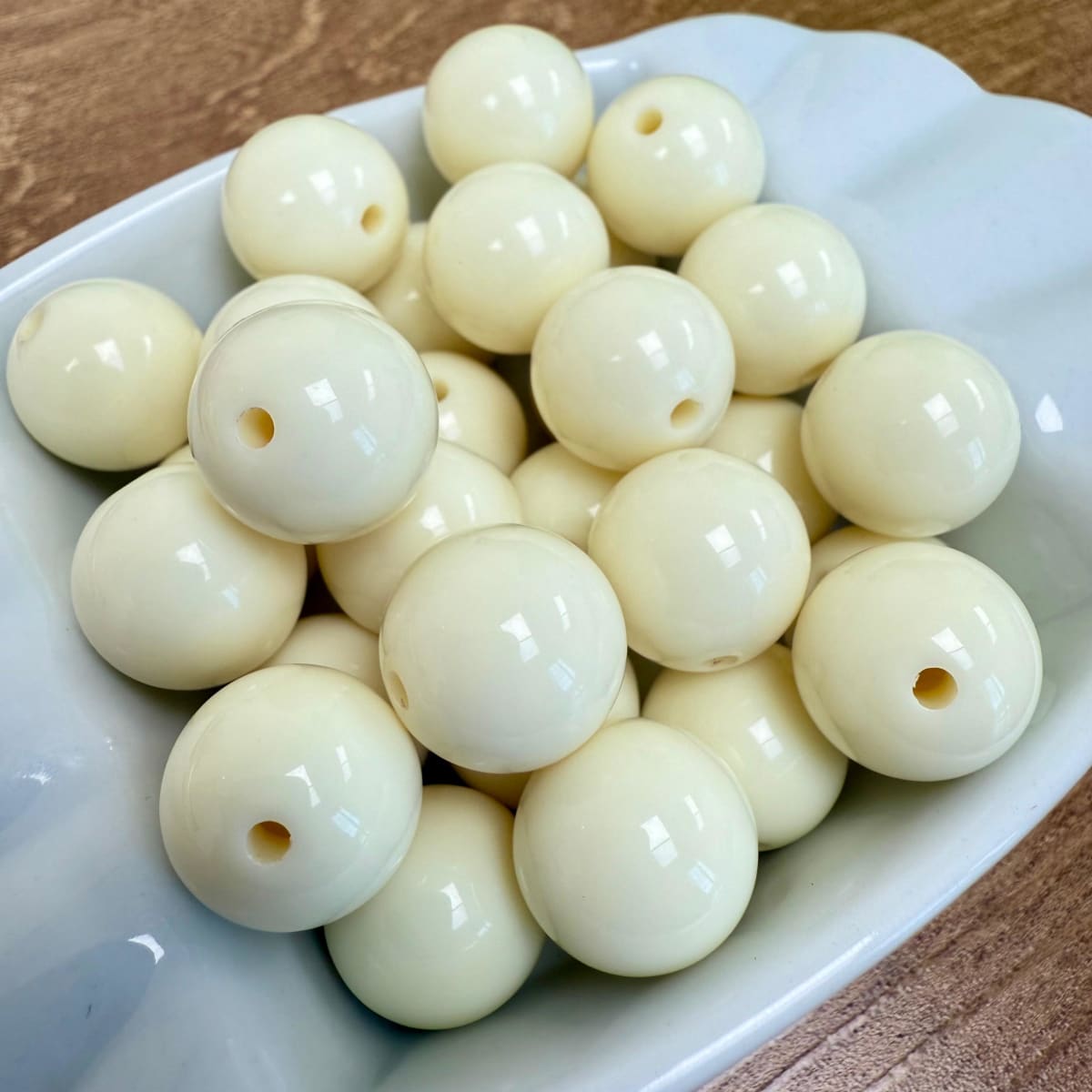 Cuentas redondas de acrílico grande 14 mm / 30 uds6