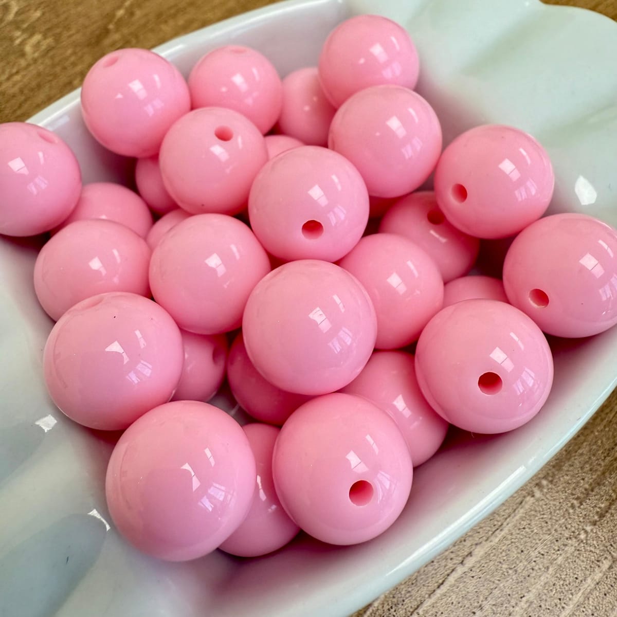 Cuentas redondas de acrílico grande 14 mm / 30 uds14