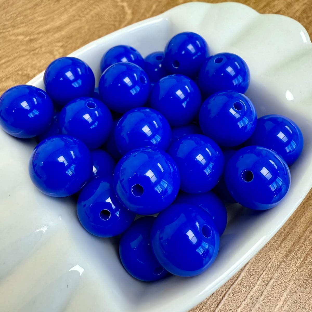 Cuentas redondas de acrílico grande 14 mm / 30 uds10