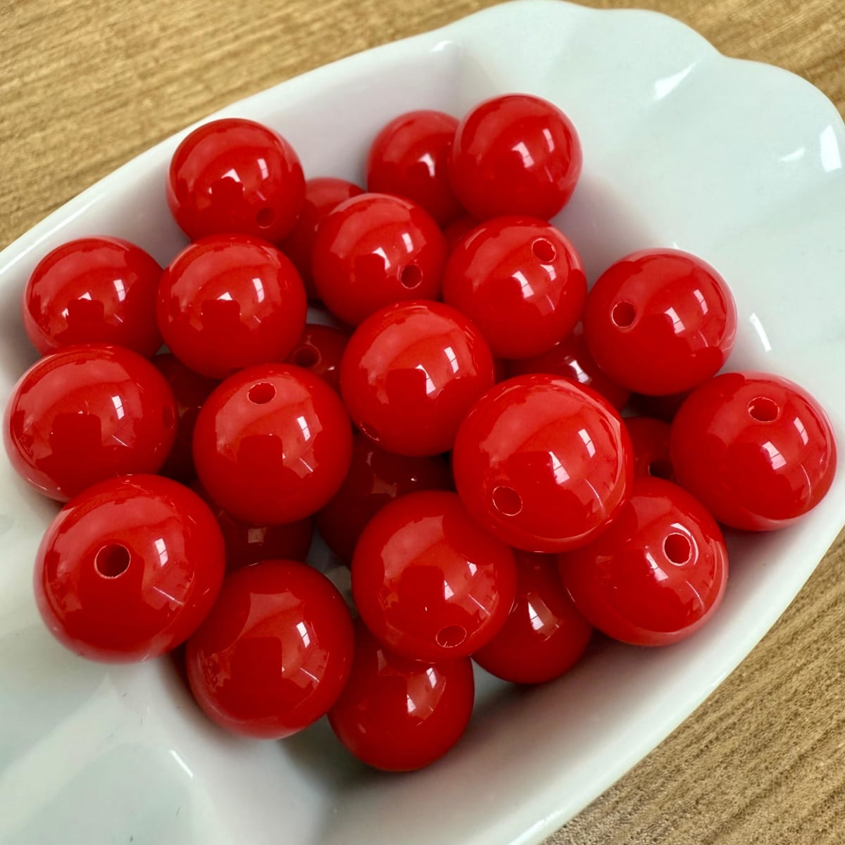 Cuentas redondas de acrílico grande 14 mm / 30 uds10