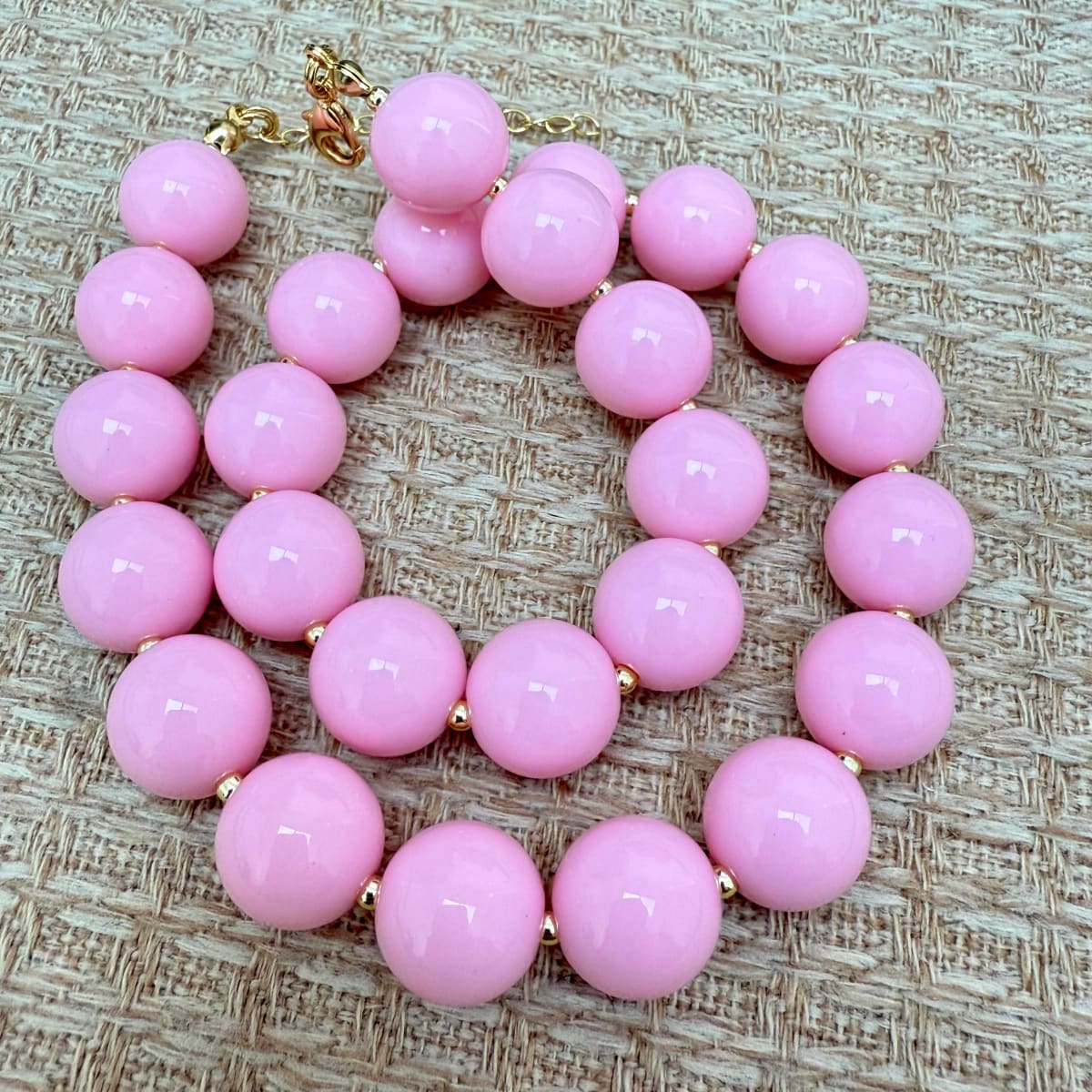 Collar cuentas de acrílico maximalista boho chic / unidad3