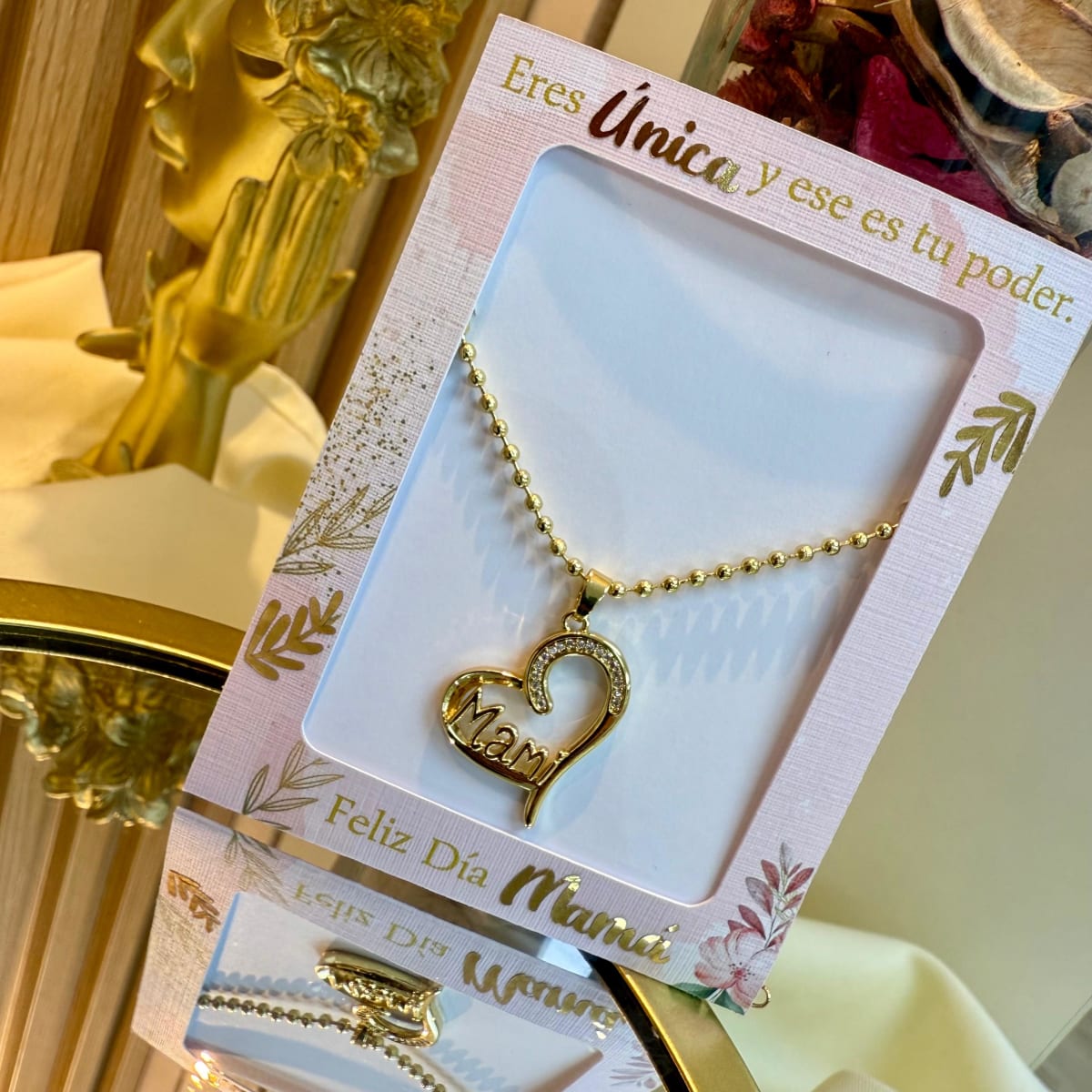 Collar día de las madres baño de oro mamá abuela tía / unidad2