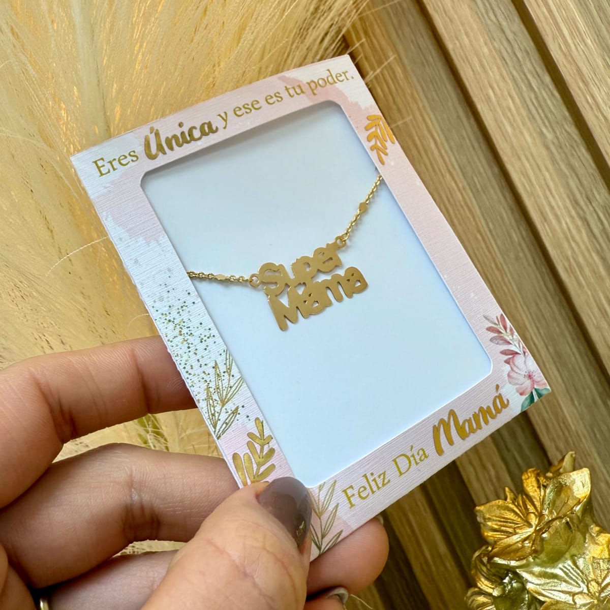 Collar día de las madres baño de oro mamá abuela tía / unidad4