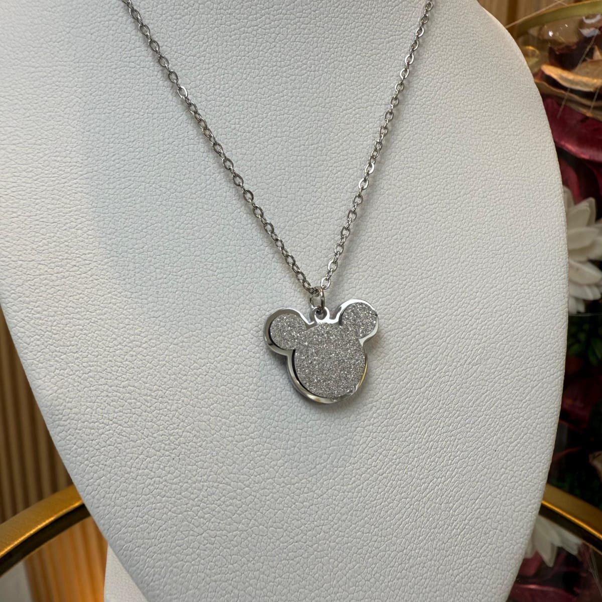 Collar con colgante Mickey acero / unidad3