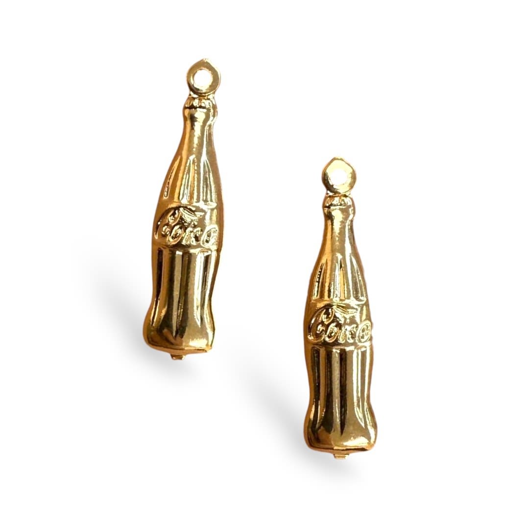 Dije Coca Cola Coke 25x7 mm gold-filled / unidad2