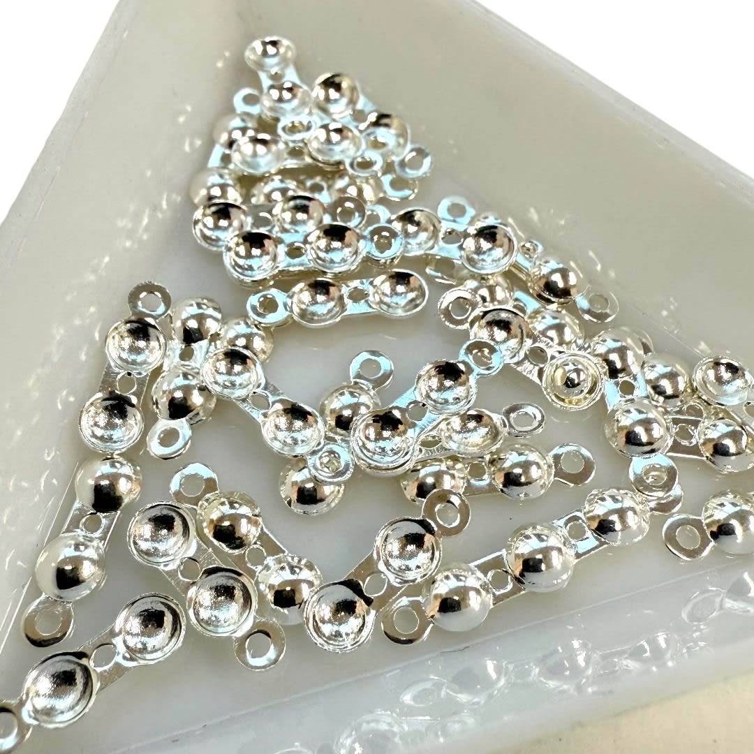 Tapa nudos 6 mm Baño de plata / gramo3