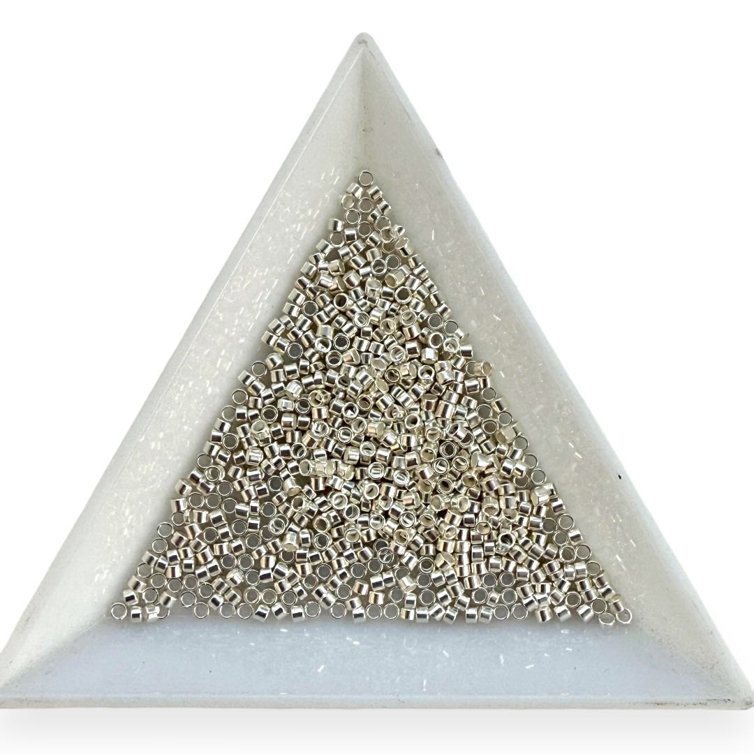 Grapas escalachin aprietes cilíndrica 1.5 mm baño de plata / gramo1