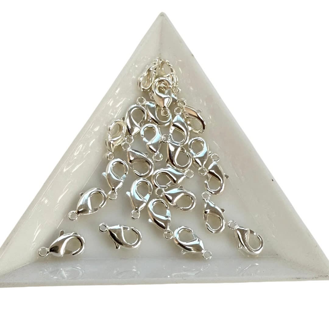 Broche pico loro 9 mm Baño de plata / unidad5