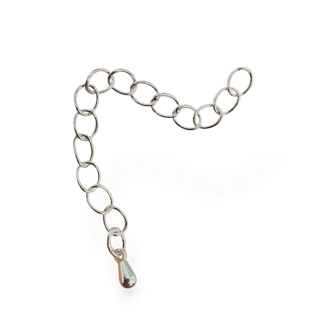 Cadena extensión alargador 5 cm baño de plata / unidad1