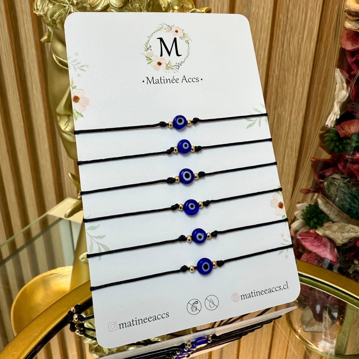 Pulsera hilito rojo protección ojo turco ajustable al mayor / pack2