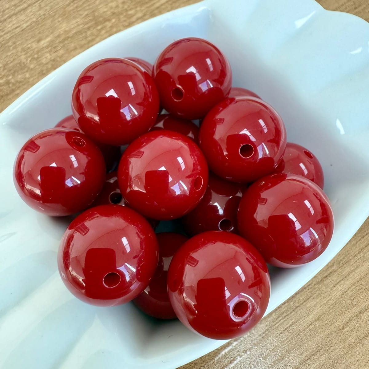 Cuentas redondas de acrílico grande 18 mm / 20 uds2