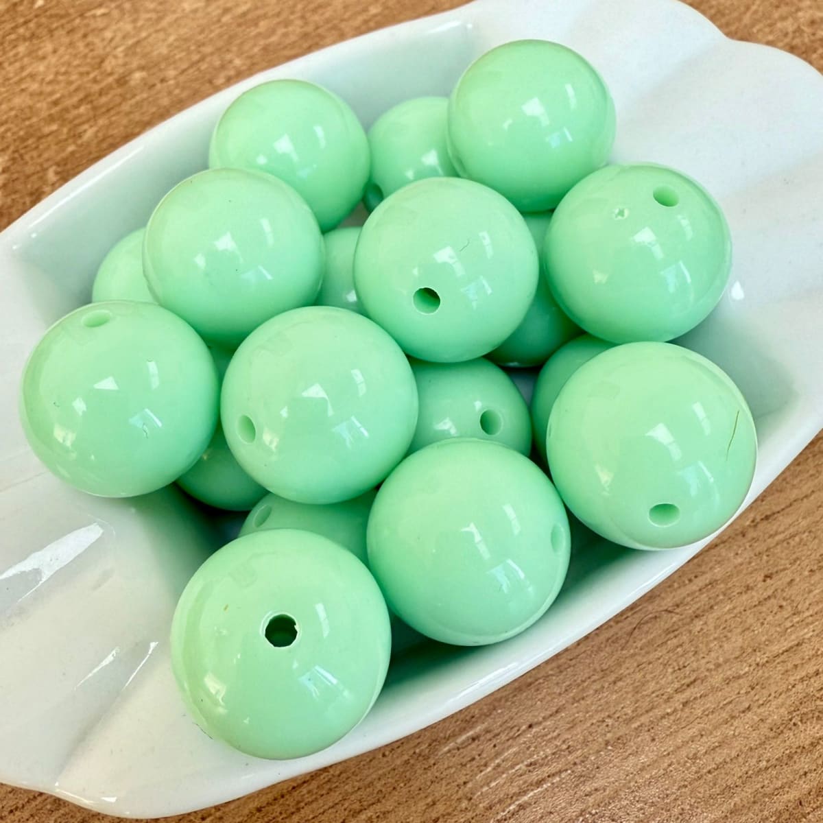 Cuentas redondas de acrílico grande 18 mm / 20 uds3