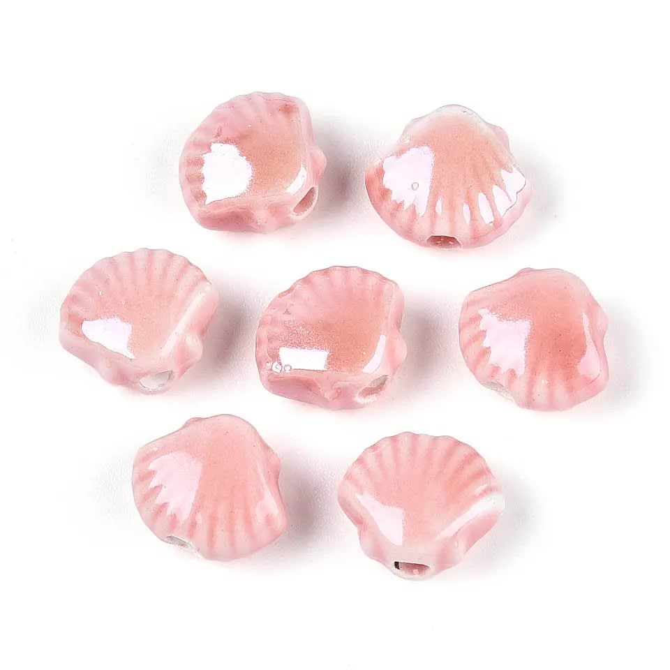 Pasador ostra concha de mar porcelana / unidad4