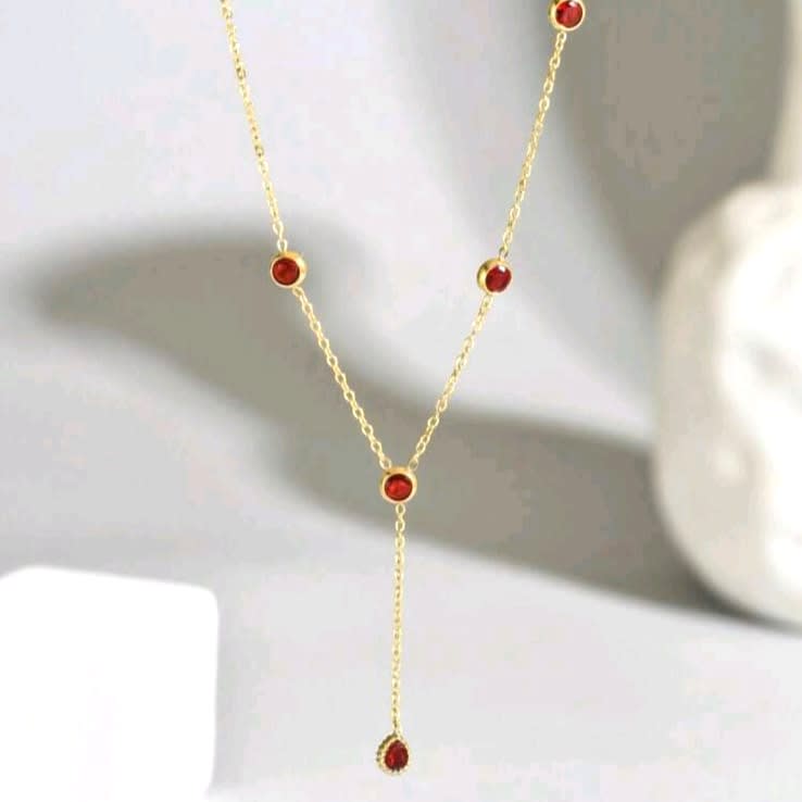 Collar cascada con punto de luz acero / unidad2