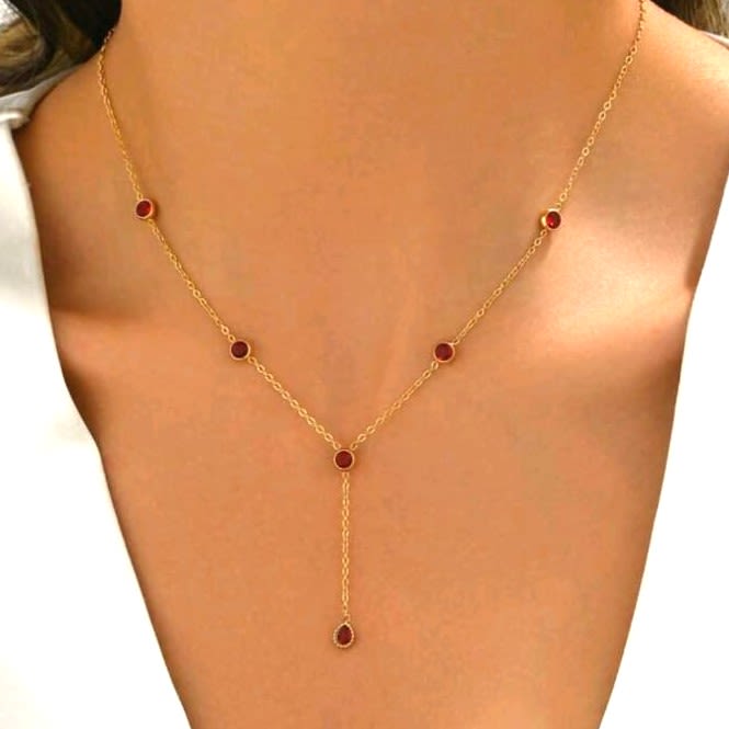 Collar cascada con punto de luz acero / unidad3