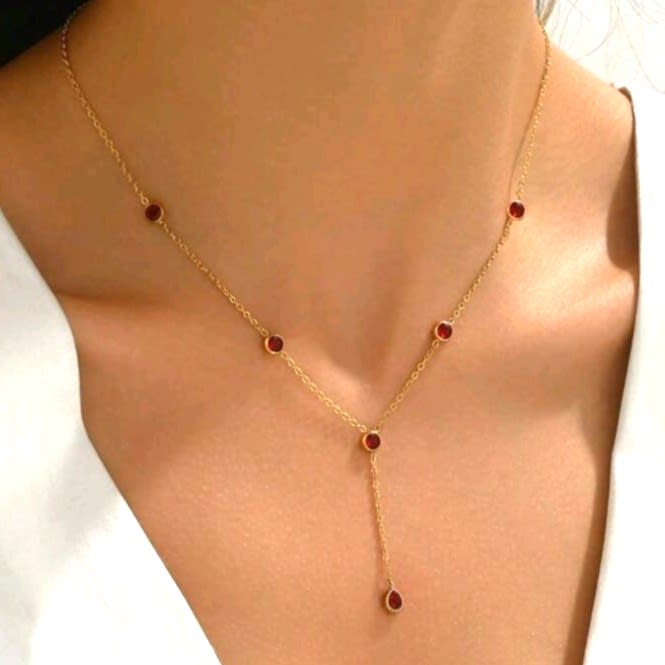 Collar cascada con punto de luz acero / unidad1