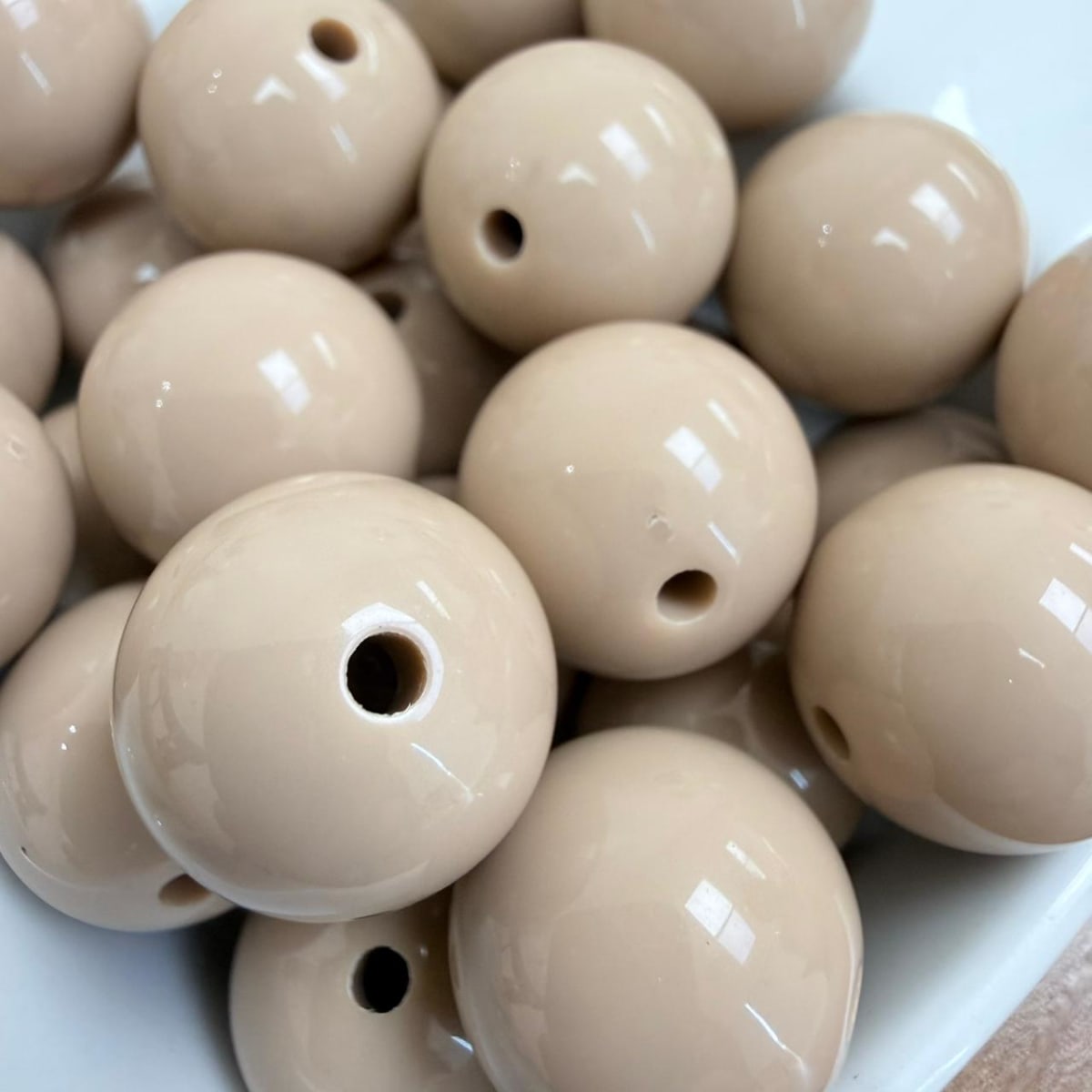 Cuentas redondas de acrílico grande 16 mm / 25 uds2