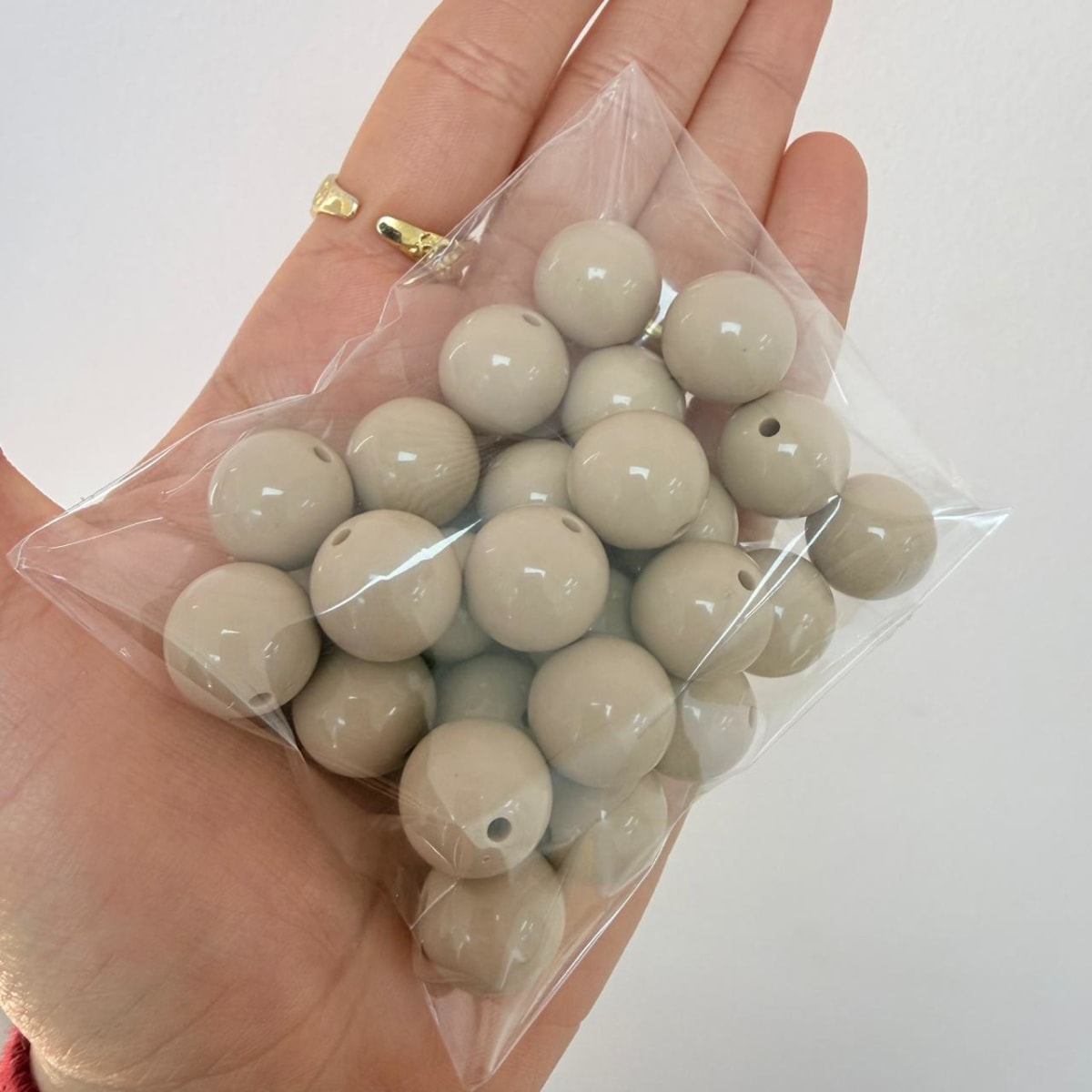 Cuentas redondas de acrílico grande 16 mm / 25 uds3