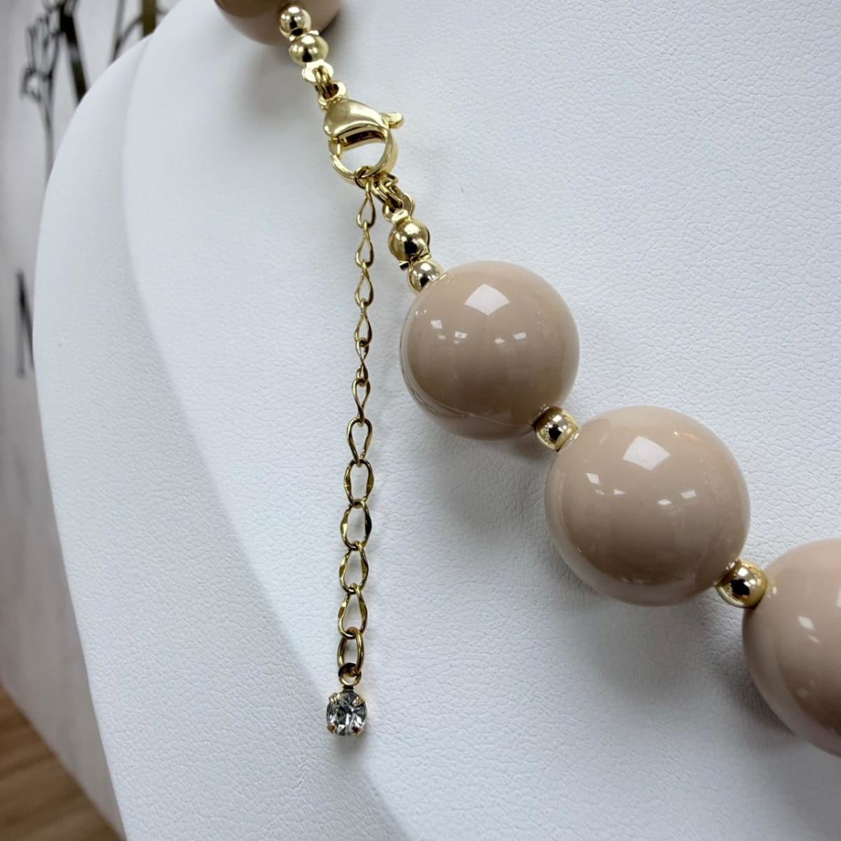 Collar cuentas de acrílico maximalista boho chic 16 mm / unidad2