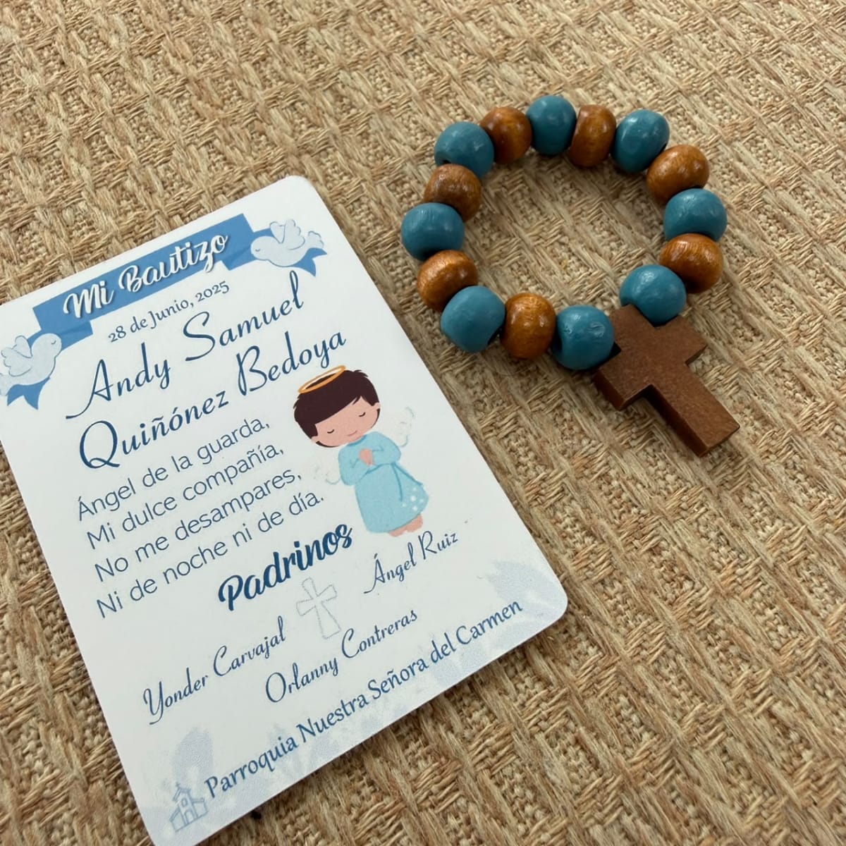 Souvenir Decenarios para recuerdos de bautizo comunión / docena6