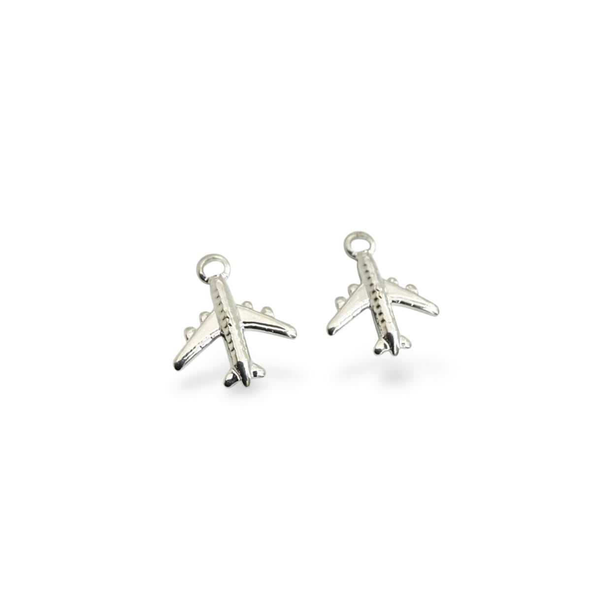 Mini dije avión viaje 10 mm baño plata / unidad1