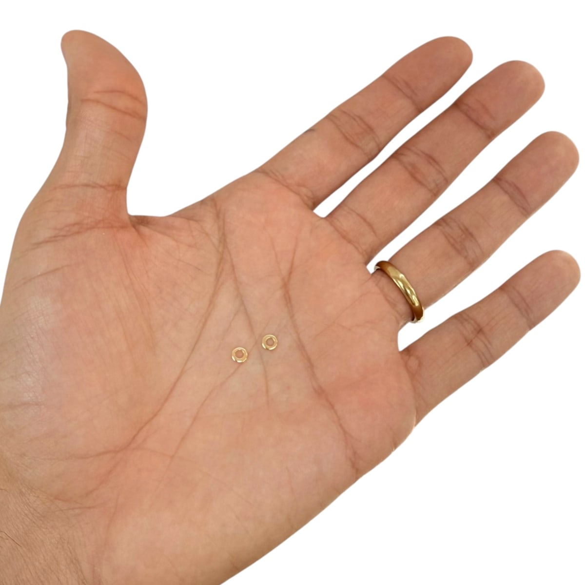 Argollas cerradas soldadas baño de oro 4 mm / gramo2