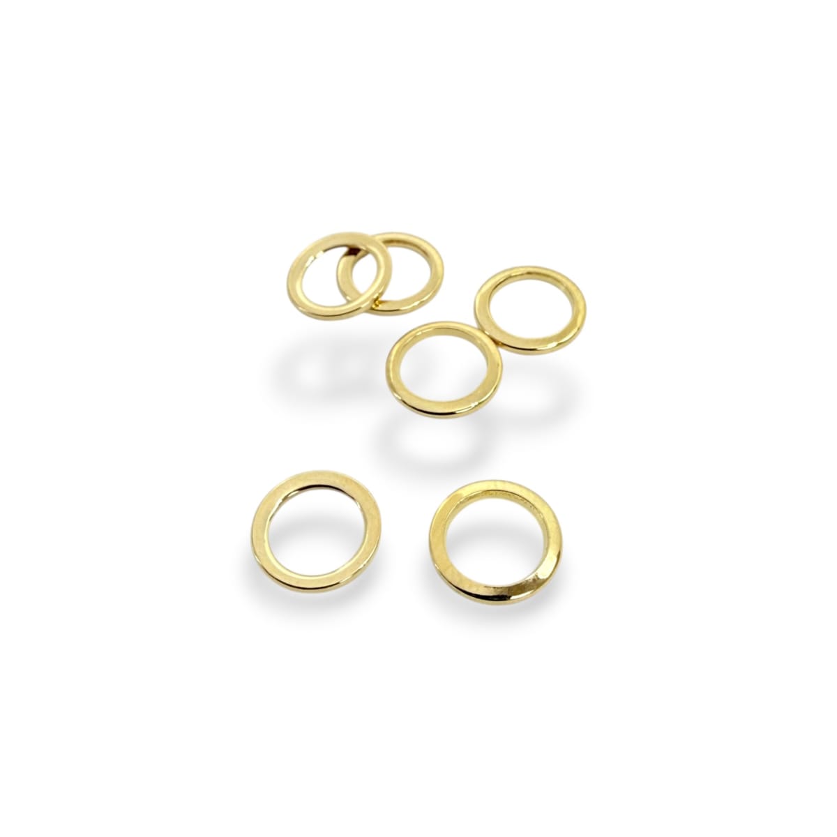 Argollas cerradas soldadas baño de oro 8 mm / gramo1