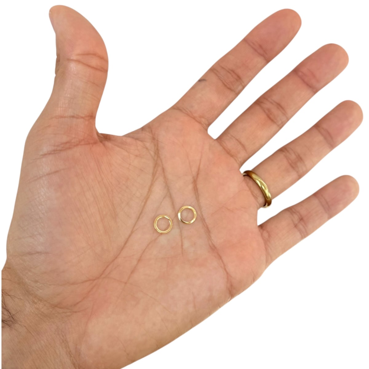 Argollas cerradas soldadas baño de oro 8 mm / gramo2