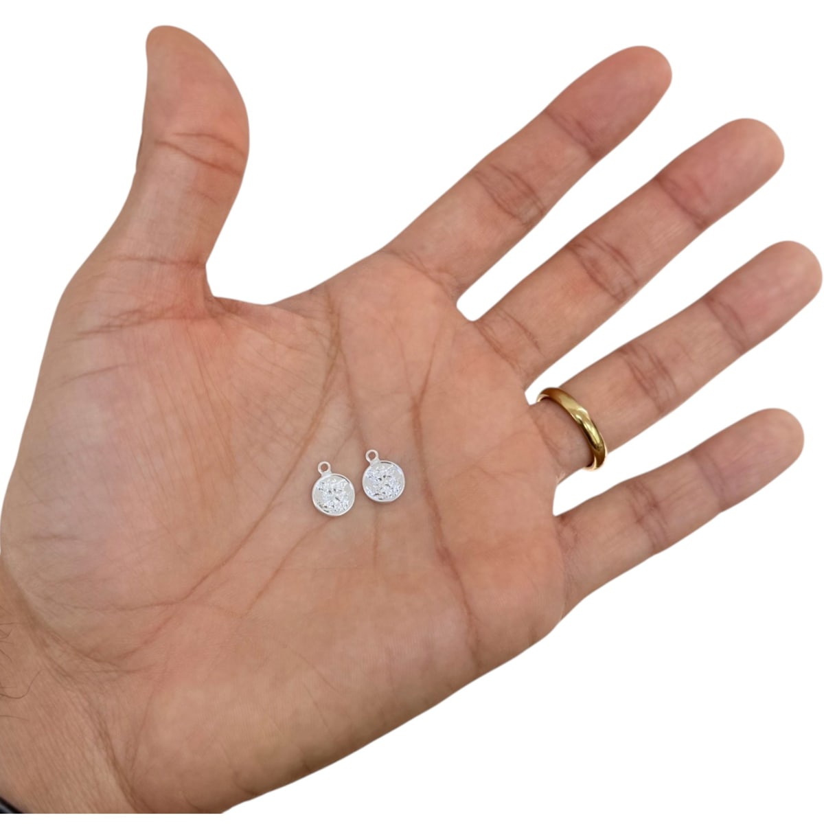 Mini dije San Miguel Arcángel 9 mm baño de plata / unidad3