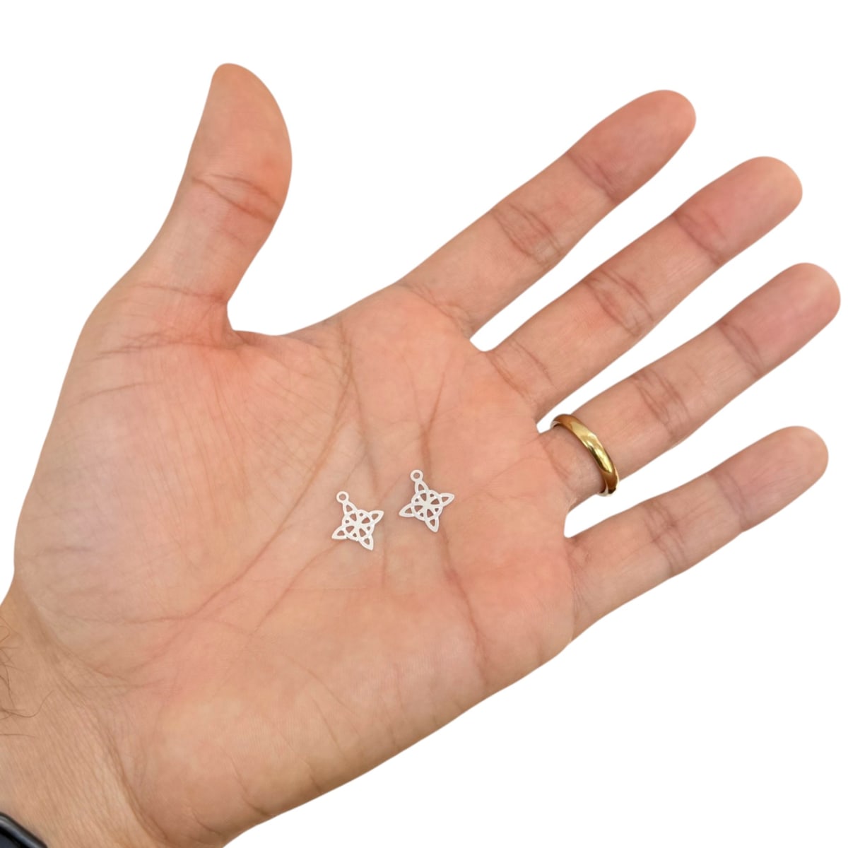 Mini dije nudo de bruja 14 mm baño de plata / unidad3