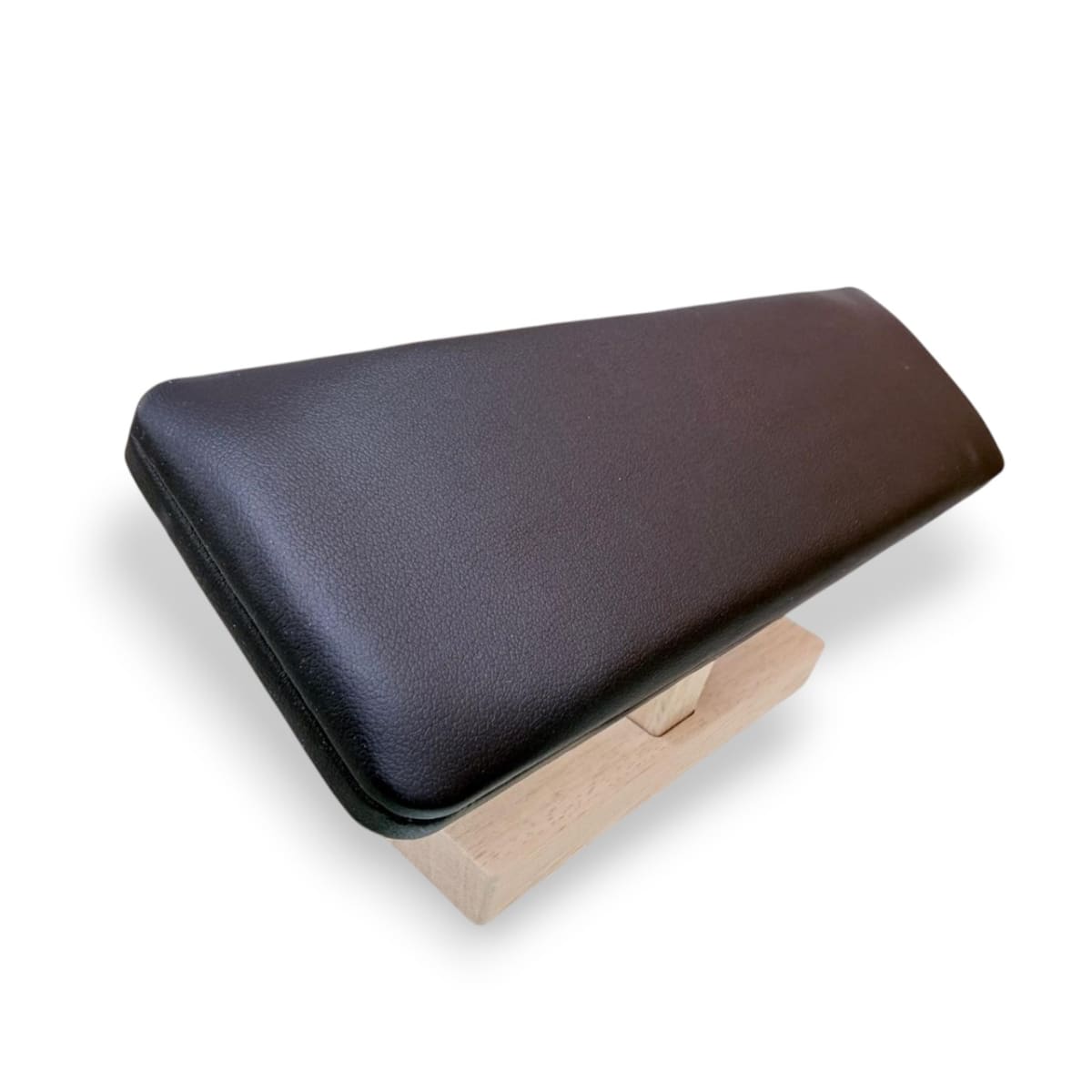 Exhibidor barra plana madera eco cuero negro / unidad4