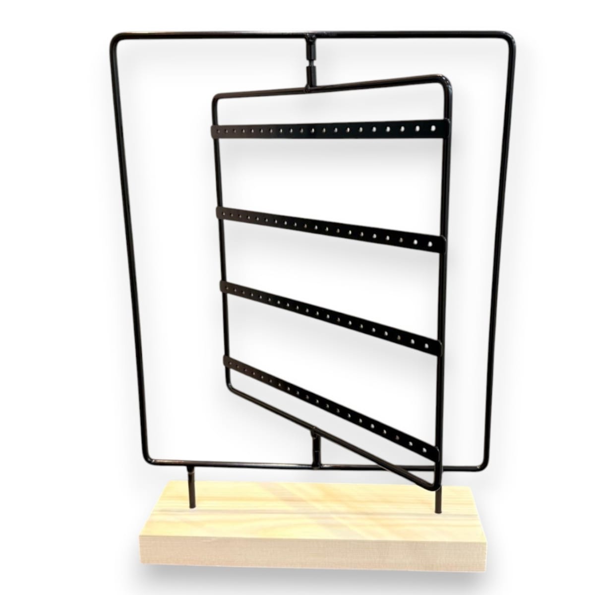 Exhibidor giratorio aros zarcillos 40 pares negro madera metal / unidad2