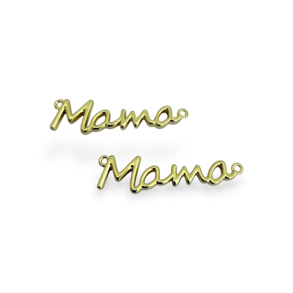 Dije conector palabra mamá 43 mm baño de oro / unidad1
