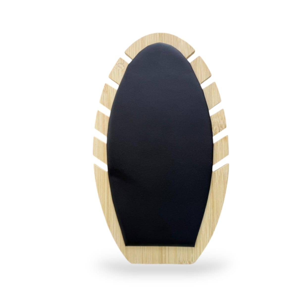 Exhibidor mostrario vertical ovalado collar eco cuero negro / unidad4