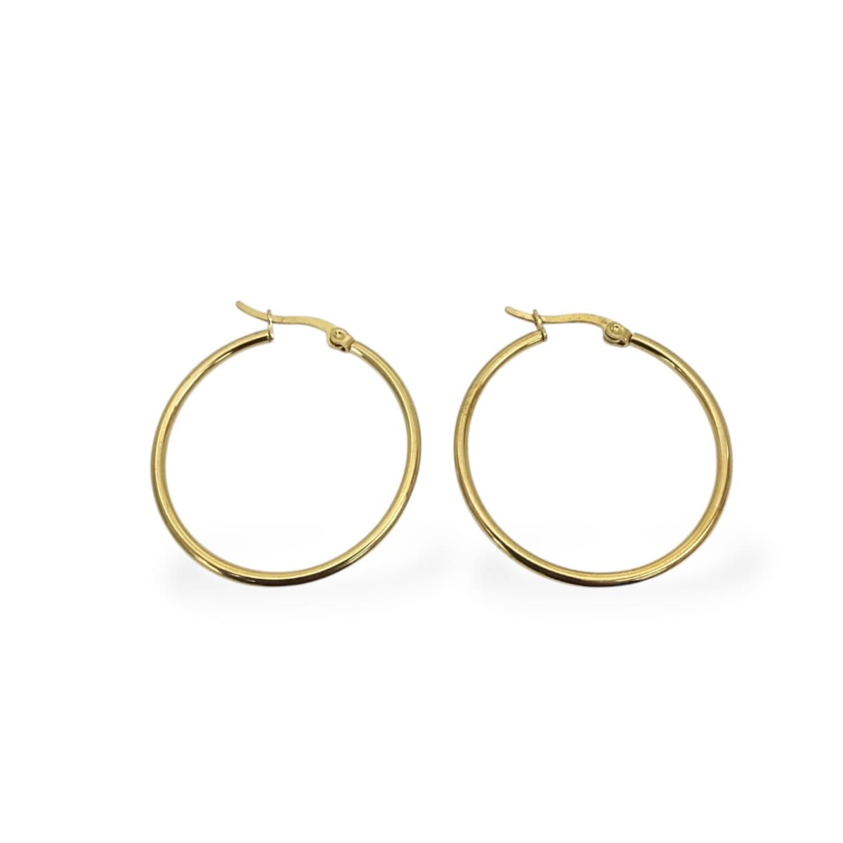 Aros argollas acero quirúrgico hipoalergénicos dorado / par5
