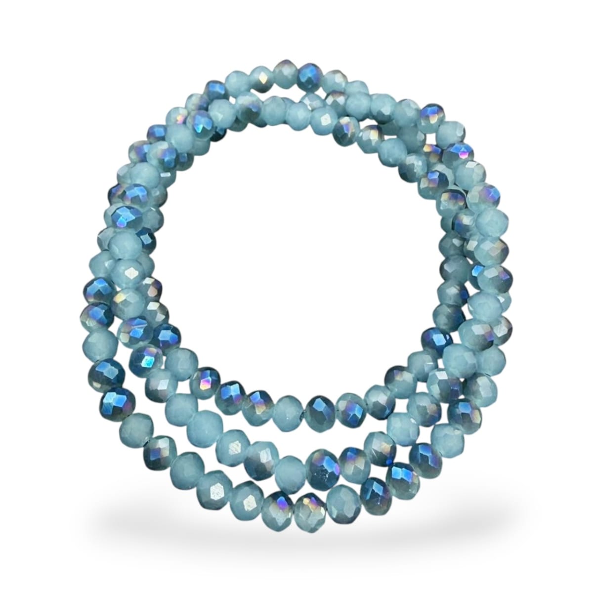 Sarta cristales 3 mm murano facetado metalizado / tira11