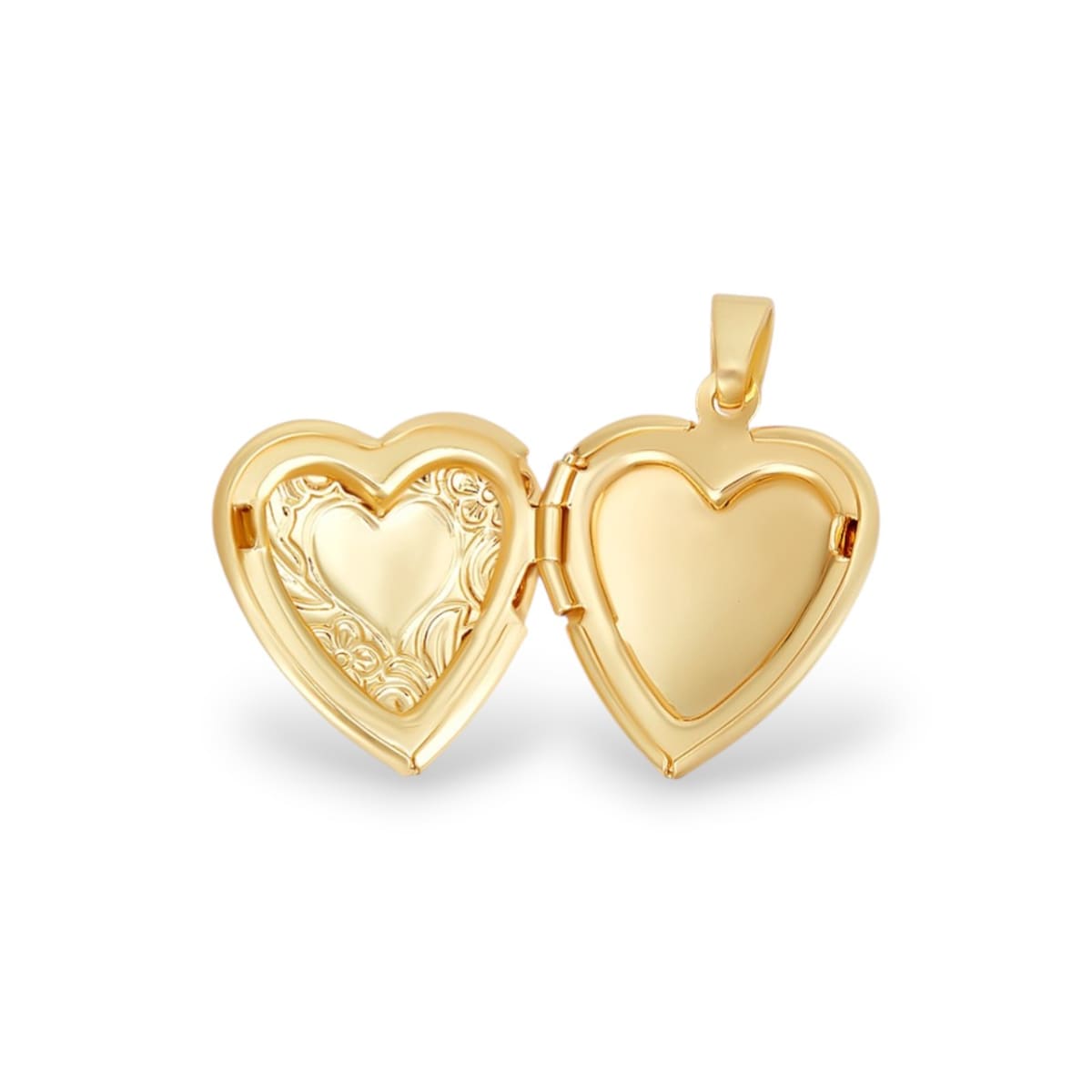 Relicario portafoto locket corazón 22.5 mm baño oro / unidad2