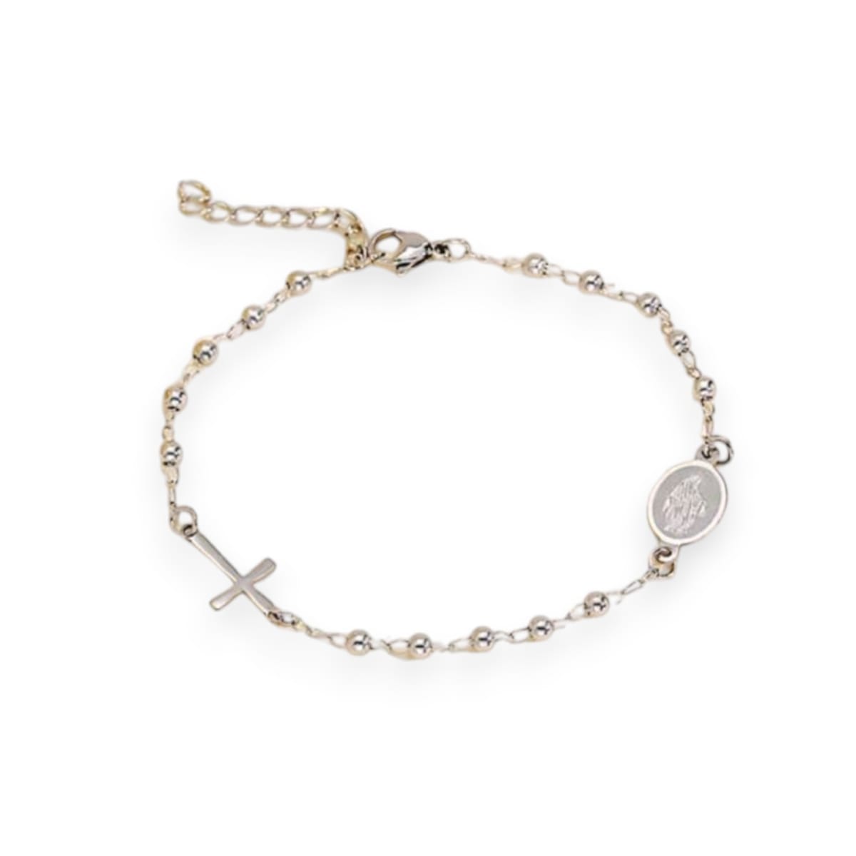Pulsera denario decenario religioso acero / unidad2