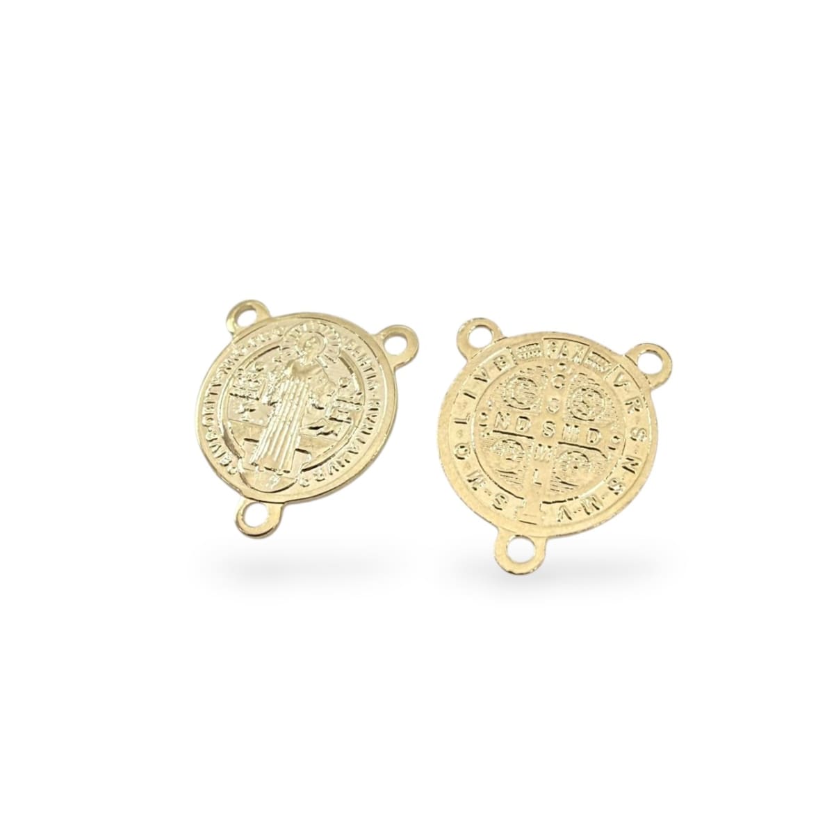 Dije vitela marieta San Benito 14 mm gold-filled / unidad1