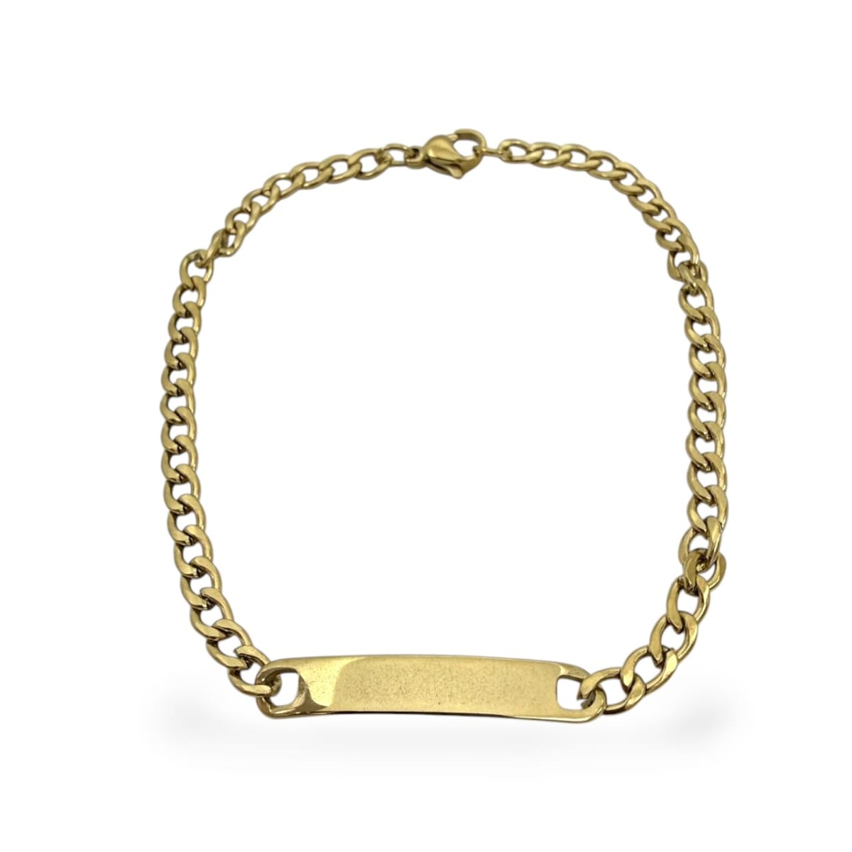 Pulsera tipo esclava con placa acero / unidad4