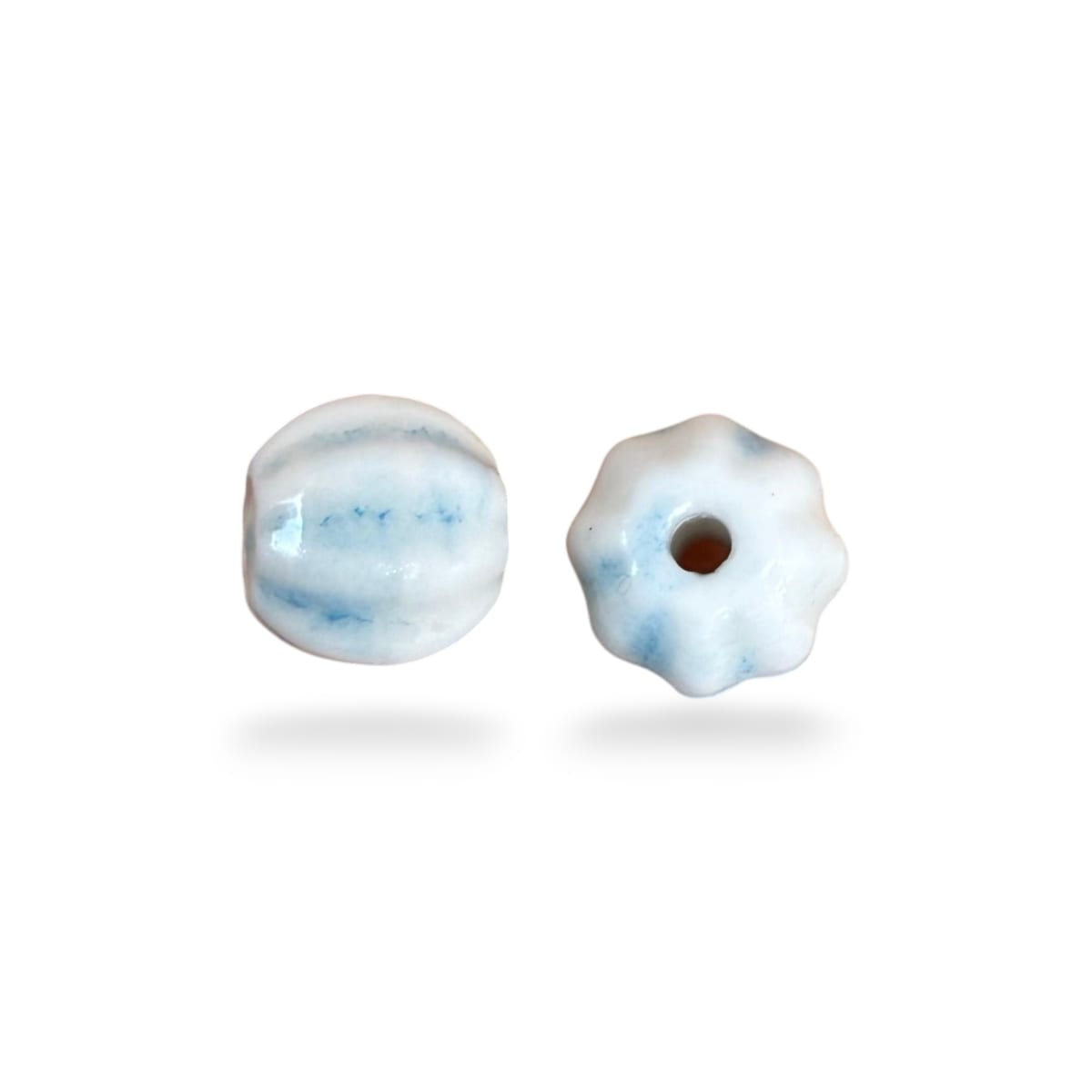 Pasador redondo irregular 12 mm porcelana / unidad3
