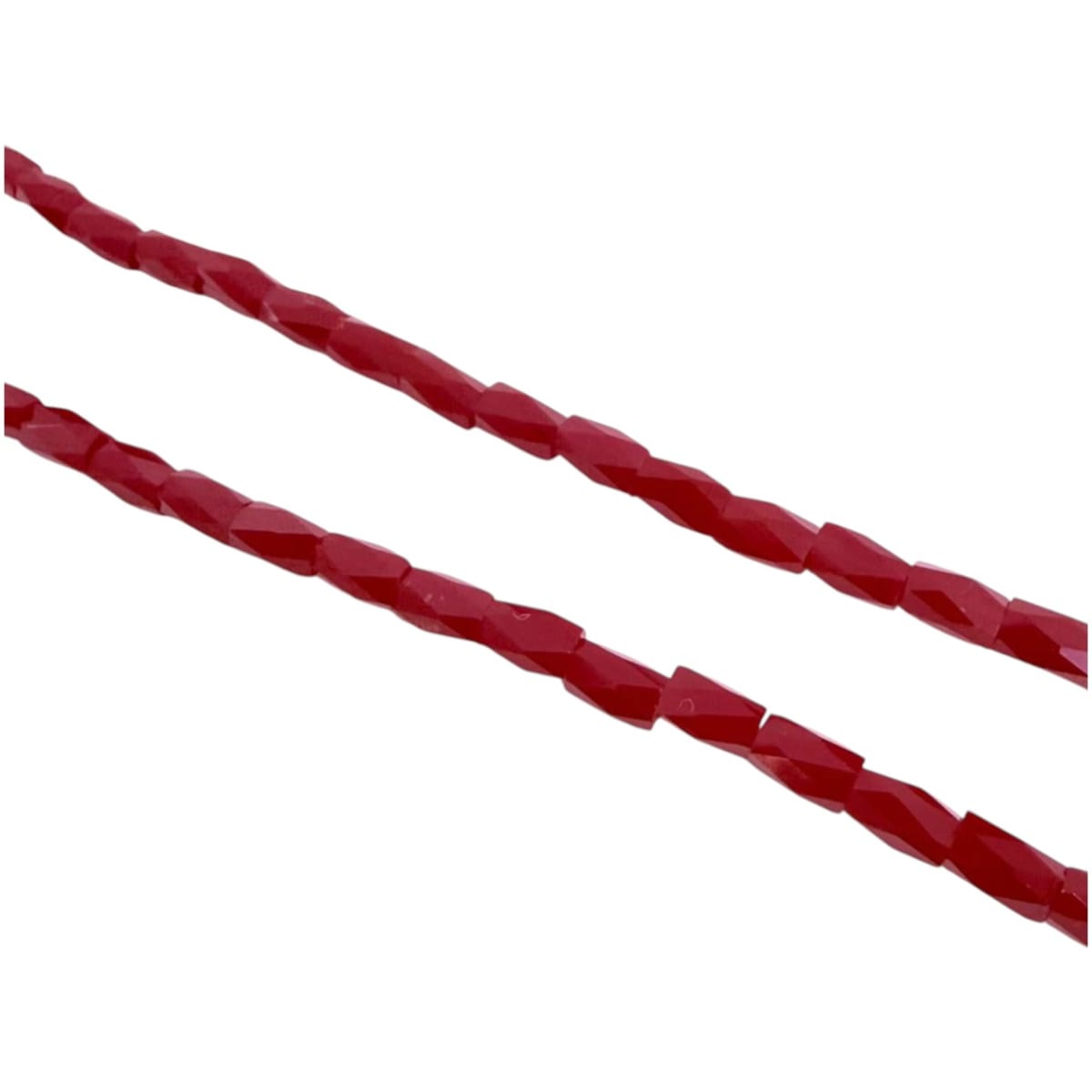 Sarta cristales 5x2 mm murano cilindro facetado unicolor / tira3