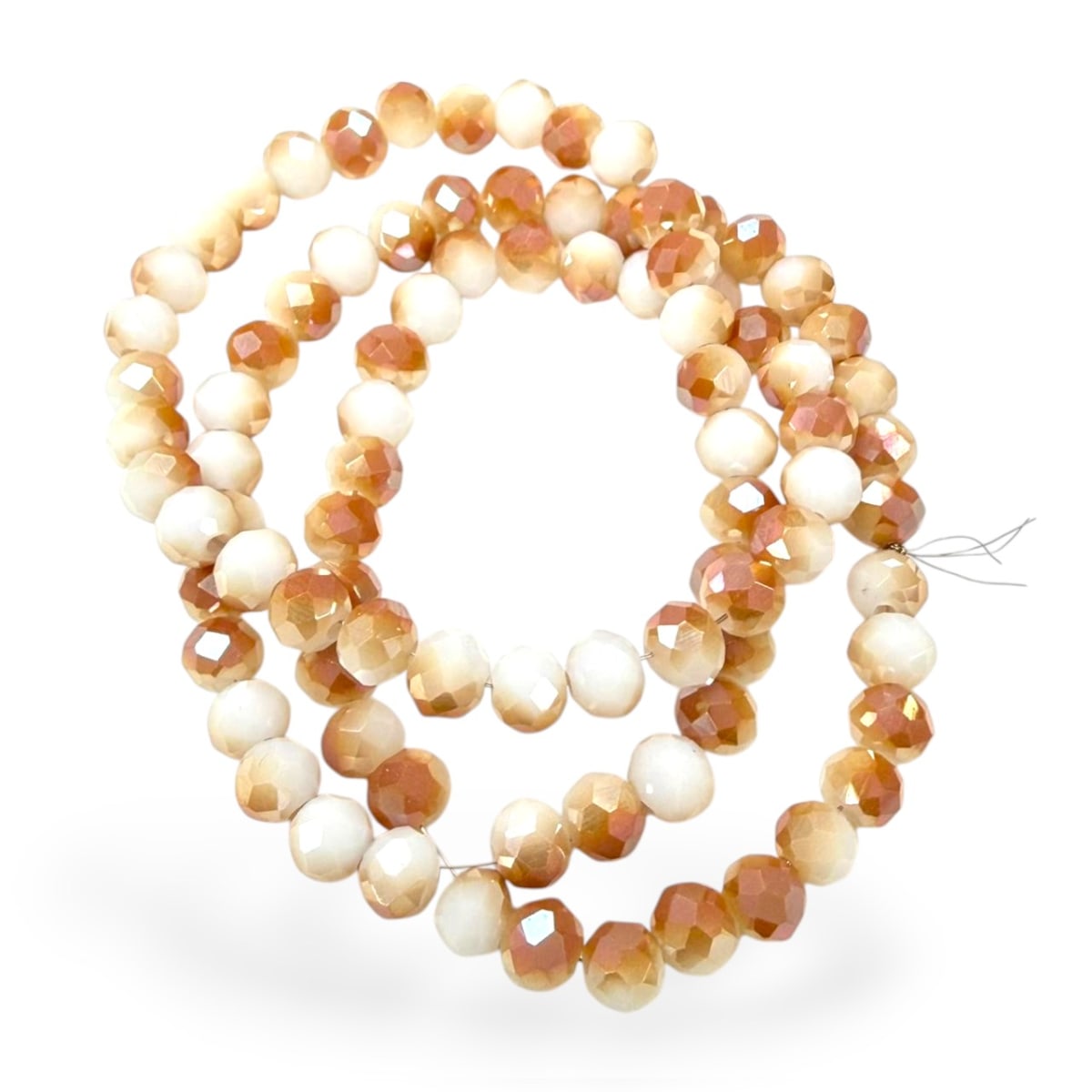 Sarta cristales 6 mm murano facetado combinado / tira13