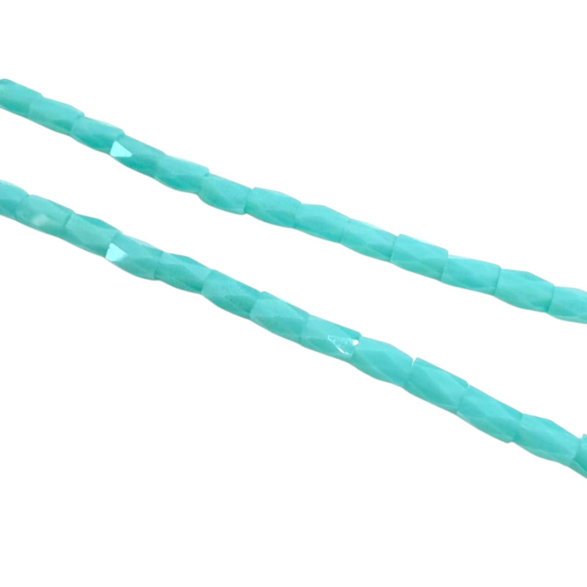 Sarta cristales 5x2 mm murano cilindro facetado unicolor / tira1