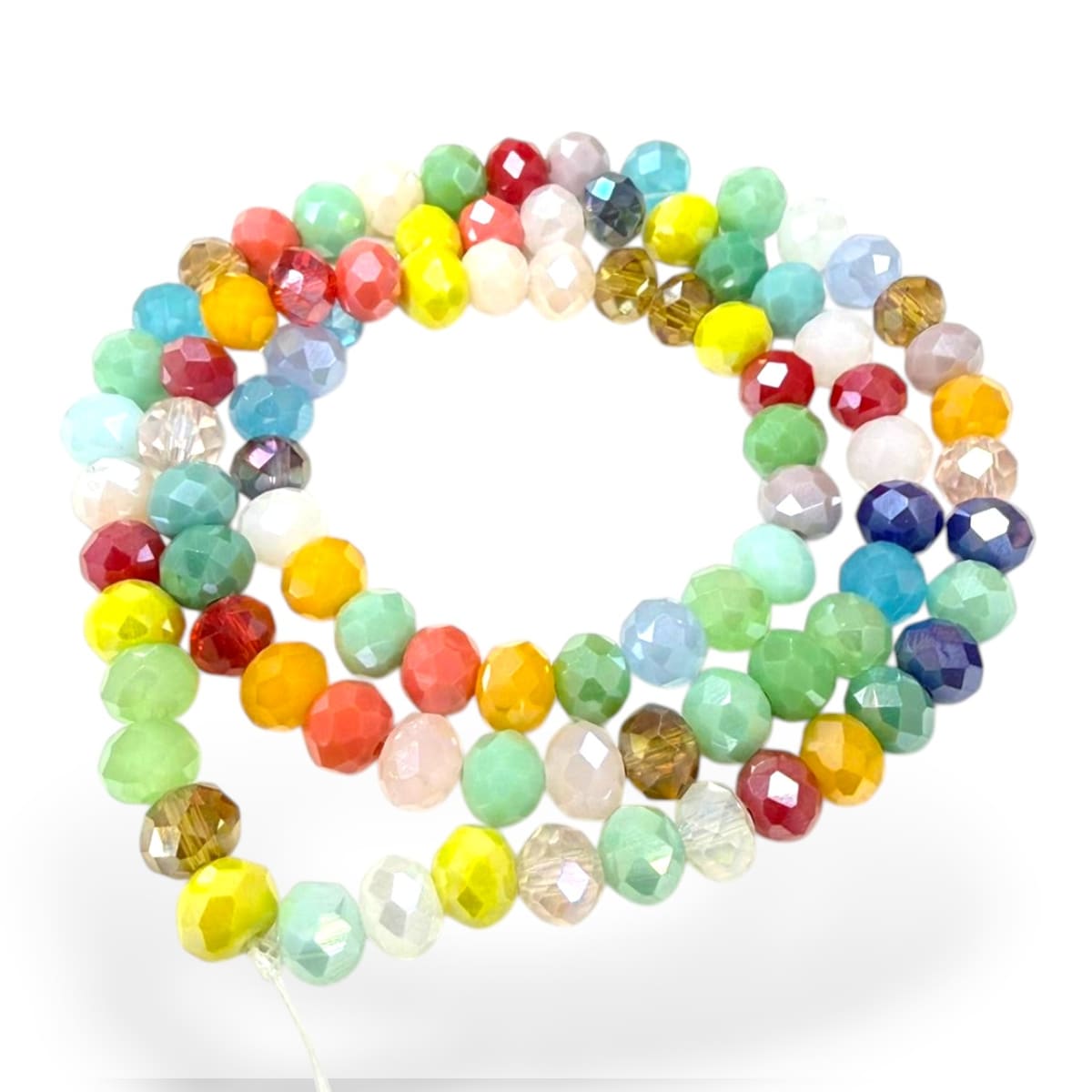 Sarta cristales 6 mm murano facetado combinado / tira14